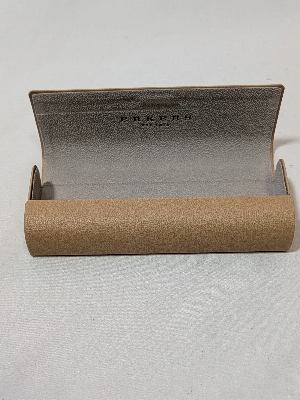 Erkers 1879 Tan Hard Eyeglasses Sunglasses Case with Original Box